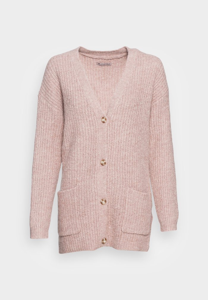 Cardigan Anna Field LONG WITH POCKET Rose Femme | WFH-7959013